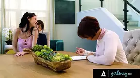 Milf Lexi Luna Almost Caught Strap-on Fuck Hot Stepdaughter Bella Nova by Soc