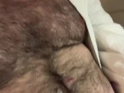 Hairy Daddy Stroking and Cumshot Compilation
