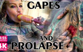 Tattoo Girl Masturbating, Fingering Her Pussy and Ass