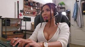 Asian Customer Service Representative Gets Facial