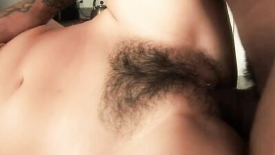 Black buck pushes his boner in Kimberly Gates's hairy wet pussy