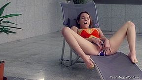 Candy Red - Ginger Cutie Drinks Old Cum Hd Video