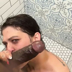 Dripdrop Behind the Scenes! Psilo Siren Blowjob Between Scenes in the Shower!!