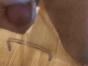 Busting a nut on the mirror to see the cum dripping down.