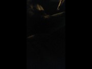 Jerked off and cumming at speed in a car