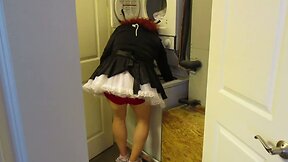sissy maid doing laundry