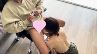 cute gamer let me throat his cock while he plays video games