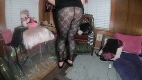 Daphne dancing in lacy tights and skirts