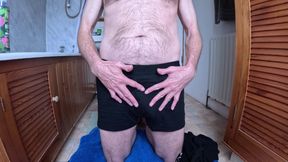Big Uncut Cock Masturbating, Edging, Talking Dirty and Cumming in Friend's Bathroom - Rockardglans 203