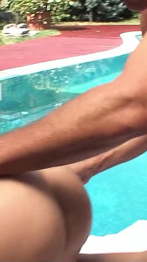 Iconic moment from &quot;Old Tourist Pickup and Fuck Tiny Latina Teen Whore Izabelle de Cruz at Pool in Holiday&quot;