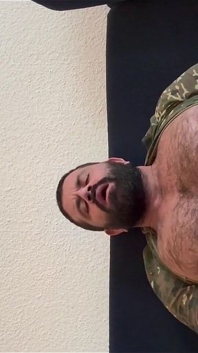 Military Muscle stepdaddy Jerks off