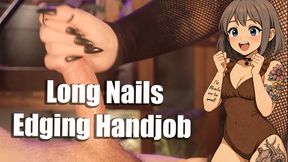 EDGING HANDJOB WITH SHARP NAILS FROM EMO GIRL