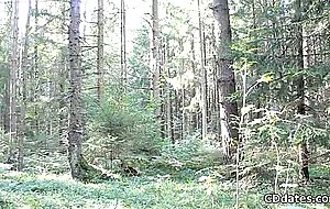 Crossdresser in the forest
