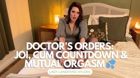 Sex Therapy - Doctors Orders: Jerk Off To My Fishnets & My Pussy - JOI, Cum Countdown & HOT Orgasm!