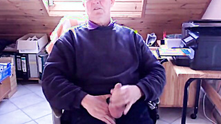 74-Yr-Elderly German Silver Dad Pops Rigid