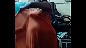 Swathi naidu sexy and romantic seducing in orange saree