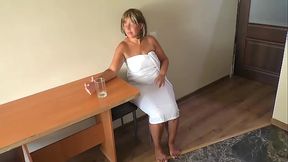 stepmom was sad until she touched her stepson'_s penis and had anal sex.