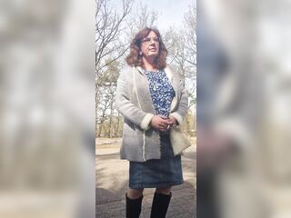 Enjoying a cigarette outside