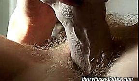 russian blonde teen is getting her hairy pussy fucked by fucking machine