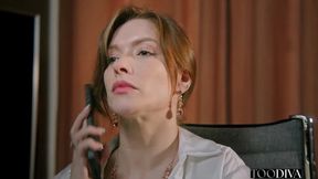Lesbian woman discovers she loves sucking on big cocks