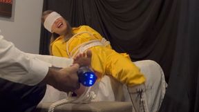 April O’Neil Captured & Tickled for Info – Blindfolded Foot Teasing Interrogation