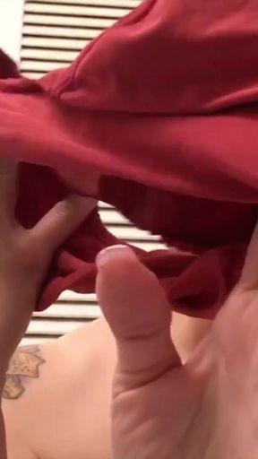 Unforgettable moment from &quot;Clean Up My Red Silky Creampie Panty&quot;