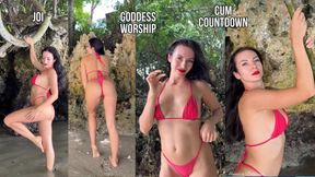 Bikini Goddess Worship, JOI,  Cum Countdown