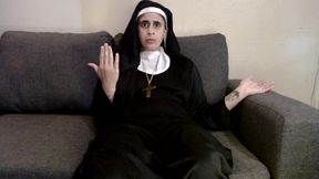 Nasty Nun Gaping Her Pussy