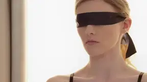 Blonde bombshell rides and sucks member in a hot FFM threesome