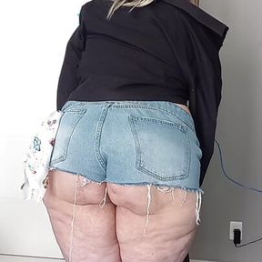 My ass in jeans shorts