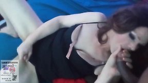 Fat booty t-girl swallowing thick bbc