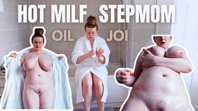 MILF Stepmom Oiled Up JOI - Darcy James - Taboo, Hot Wife, Stepmommy, Shiny, JOI