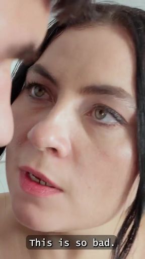 Powerful moment from &quot;MOMMY4K. Shaving mature pussy ended up as hot bathroom fuck&quot;