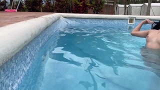 stripping in the pool