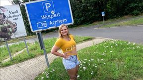 Wicked highway escapade: Lina Mila gets hammered in parking zone hotspots!