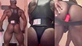 flex pose verbal oiled muscle butt prostate milking session