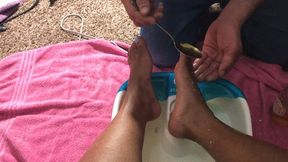foot worship -  Milk, Honey, and Her Divine Feet – A Slave’s Worship Ritual, foot domination, foot fetish, female domination  1080 smaller