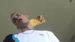 Asian slut submissed to sneakers od badboy from paris