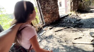 Caught a girl in private sector and rough fucked her in the ass and filled her face cum