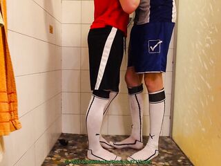 shower in soccer with my bf