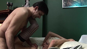 Blonde Slut gets Fucked By Old Guy Then He Pisses All Over Her