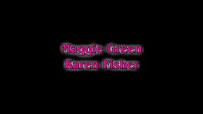 karen fisher eats maggie green s ass in pantyhose lingerie