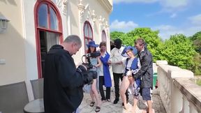 Hot Gangbang on the Castle Balcony P1