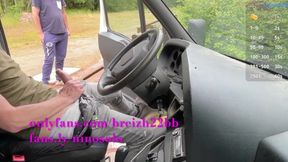 Rest Area Stranger Chokes Down My Massive Trucker Cock Gushes Cum