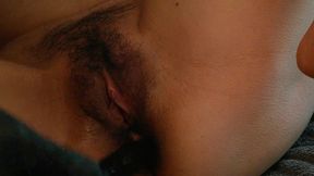 milf gets orgasm by gloved husband, pussy oil fingering