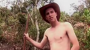 Three Squirting Penises In The Wood