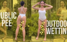 Outdoor Pee in Cotton See-through Bodysuit