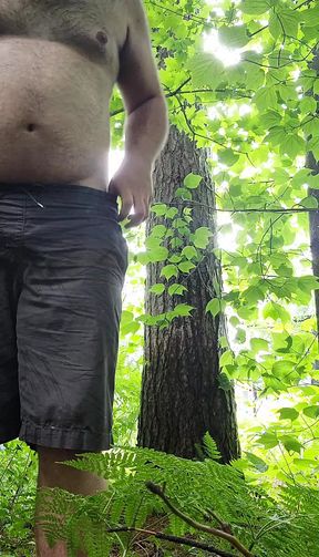 Small dick in woods