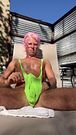 Only fans leak from Halloween. Borat. Pink hair!