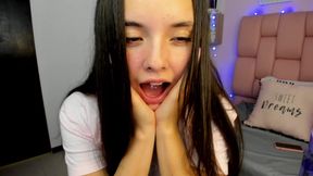 Salome, with her innocent face, loves being watched as she turns into a naughty slut, squirting in her webcam shows